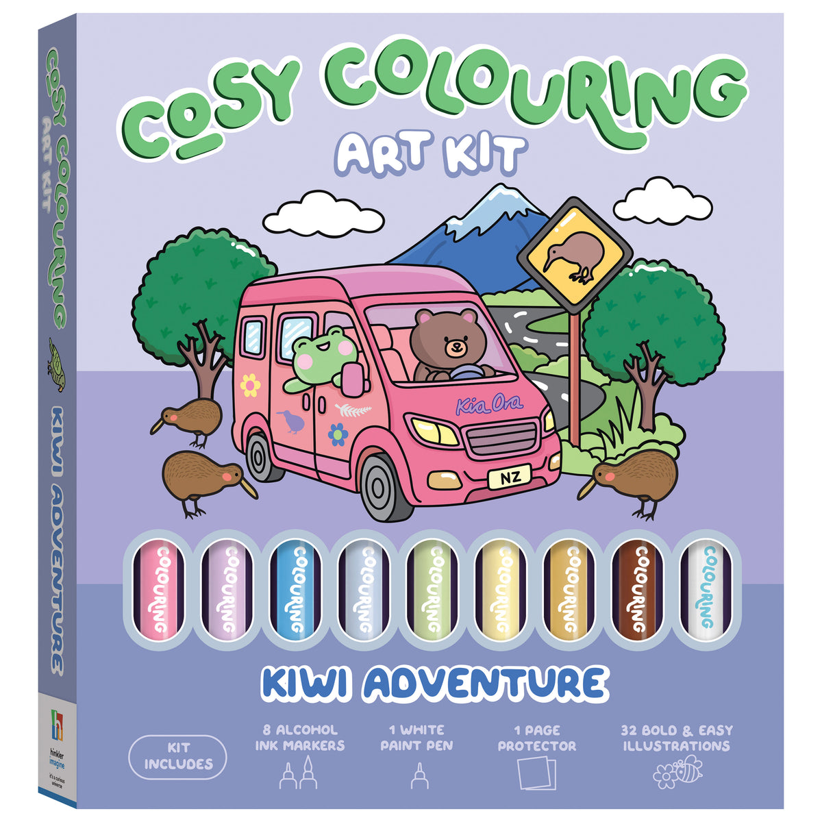 Hinkler: Cosy Colouring Art Kit - Kiwi Adventures