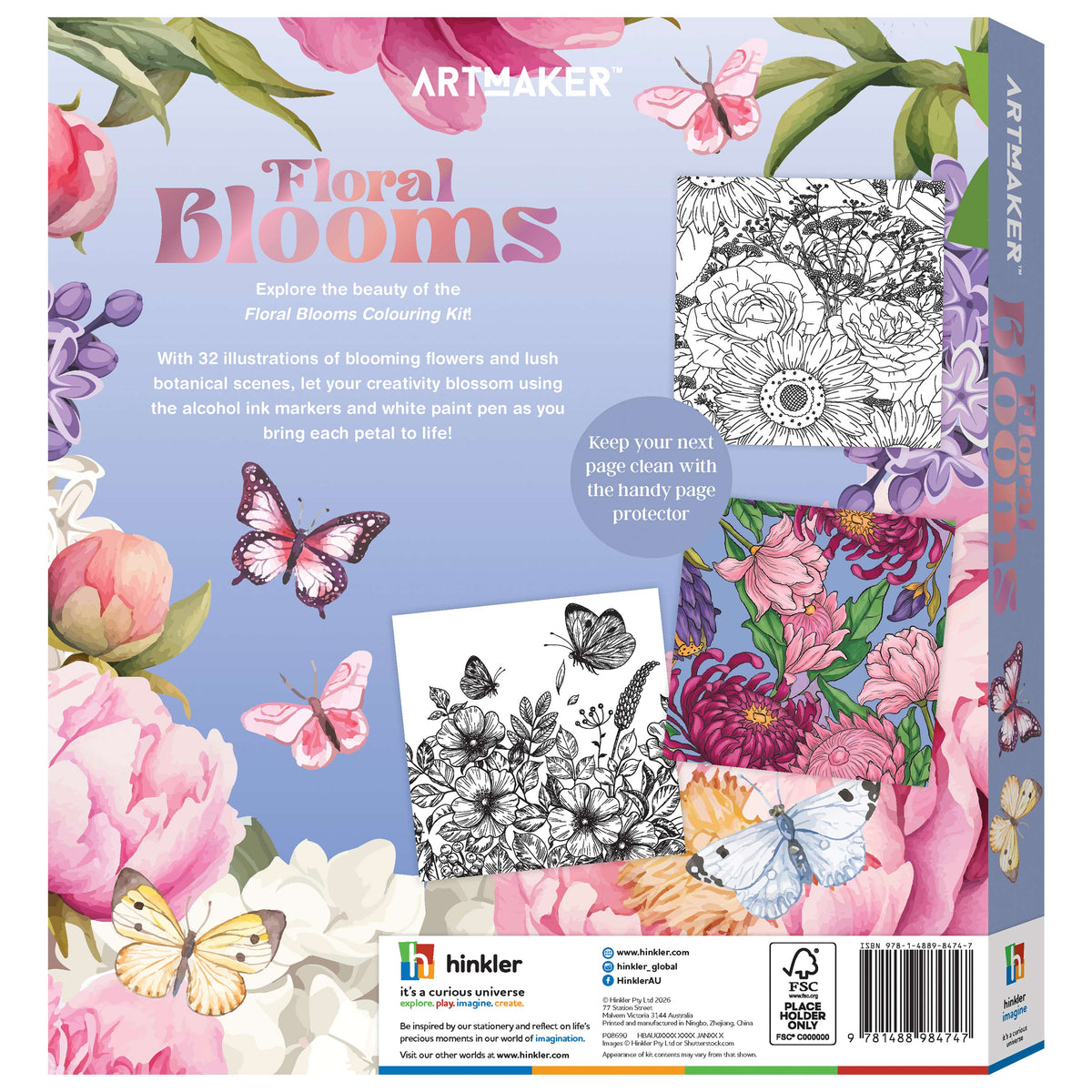 Hinkler: Art Maker - Floral Blooms Coloring Kit
