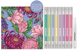 Hinkler: Art Maker - Floral Blooms Coloring Kit