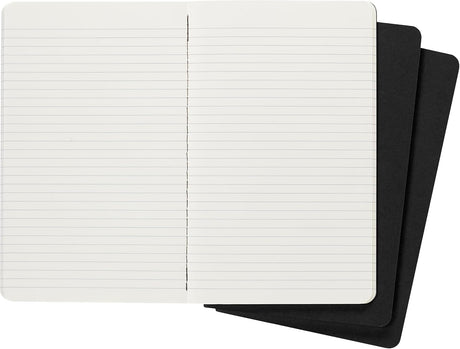 Moleskine Ruled Cahier L - Black Cover (3 Set)
