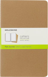 Moleskine Plain Cahier L - Kraft Cover (3 Set)