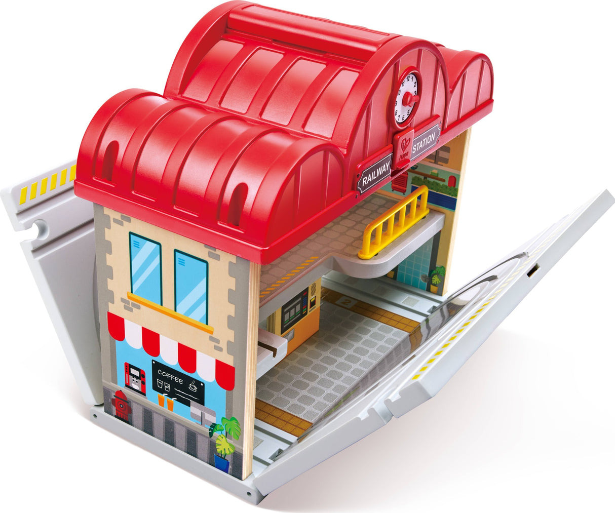 Hape: Portable Train Station Set