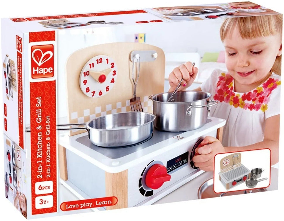 Hape: 2-in-1 Kitchen & Grill Set