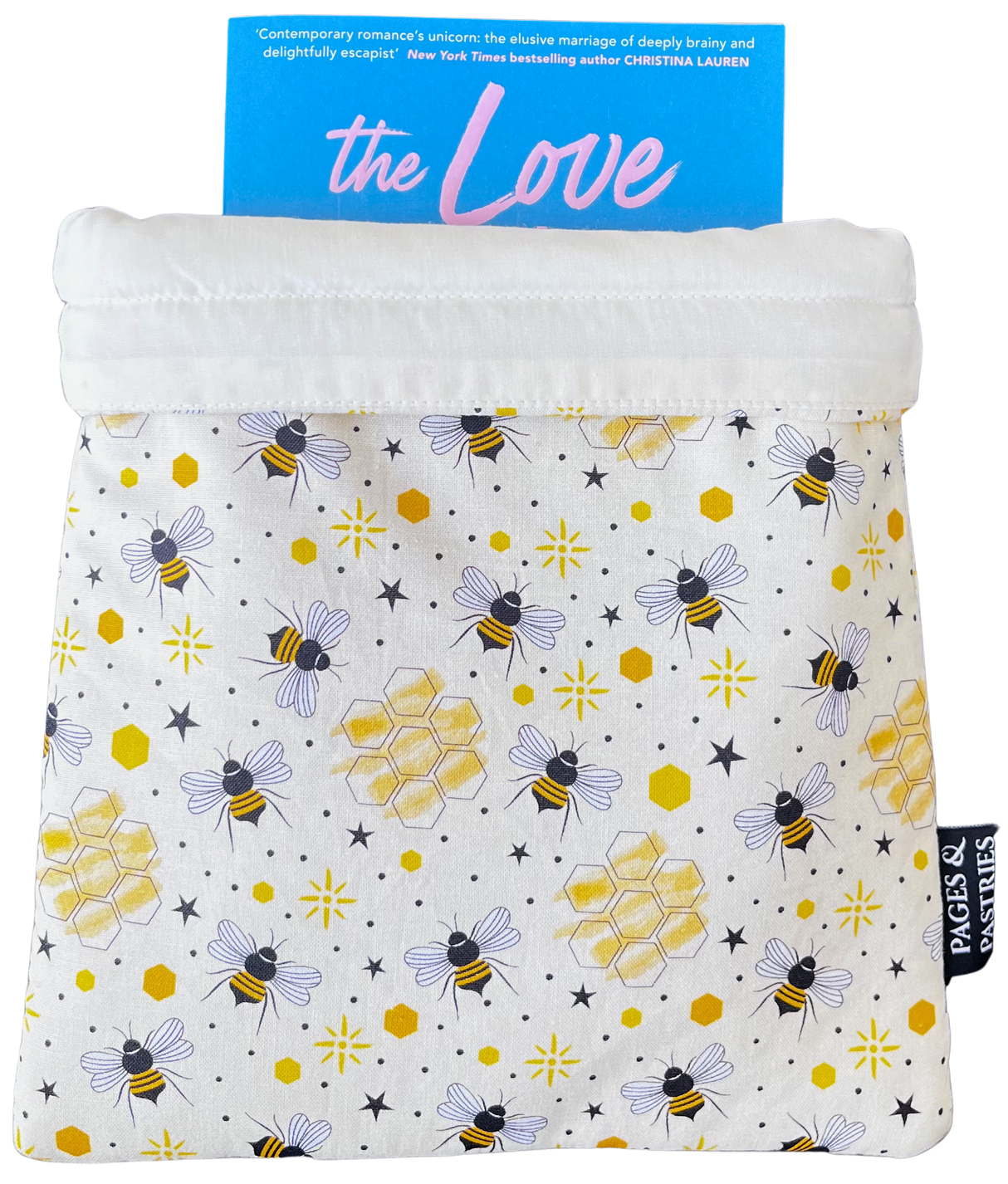 Pages & Pastries: Medium Book Sleeve - Bees