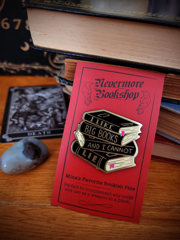 Nevermore Enamel Pin - Stack of Books