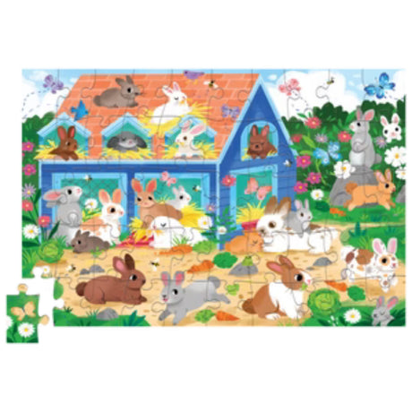 Crocodile Creek: Bunny House Flat House Puzzle - 50pc