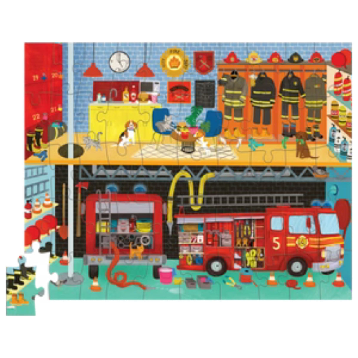 Crocodile Creek: Fire House Flat House Puzzle - 50pc