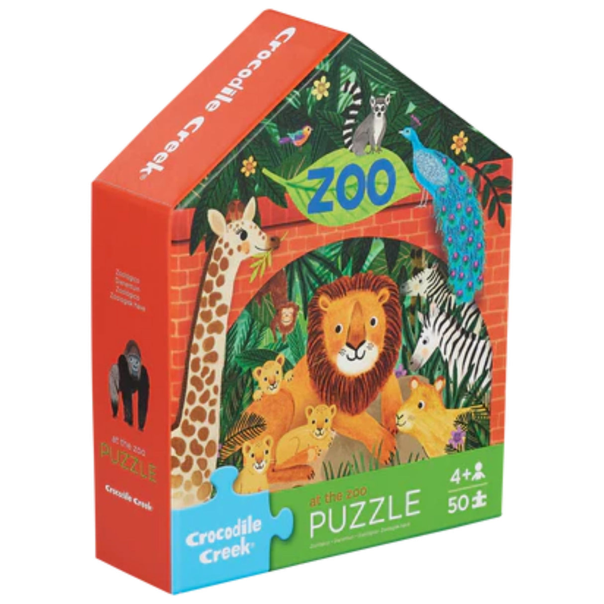 Crocodile Creek: Zoo Flat House Puzzle - 50pc