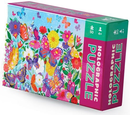 Crocodile Creek: Butterflies Holographic Puzzle - 50pc