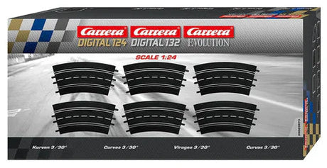 Carrera Curve Track 3/30° - 6 Pack