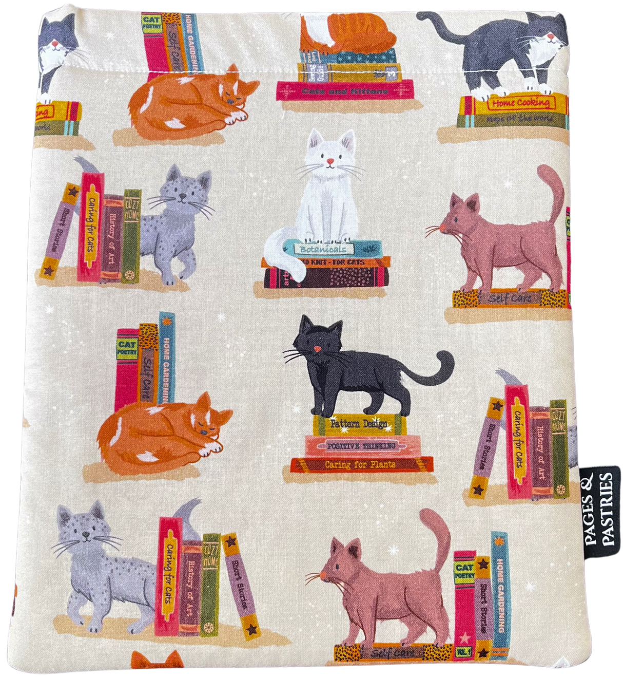 Pages & Pastries: Medium Book Sleeve - Cats