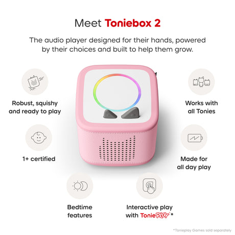 tonies: Toniebox 2 Cloud Pink Starter Set - Creative Tonie Rubie