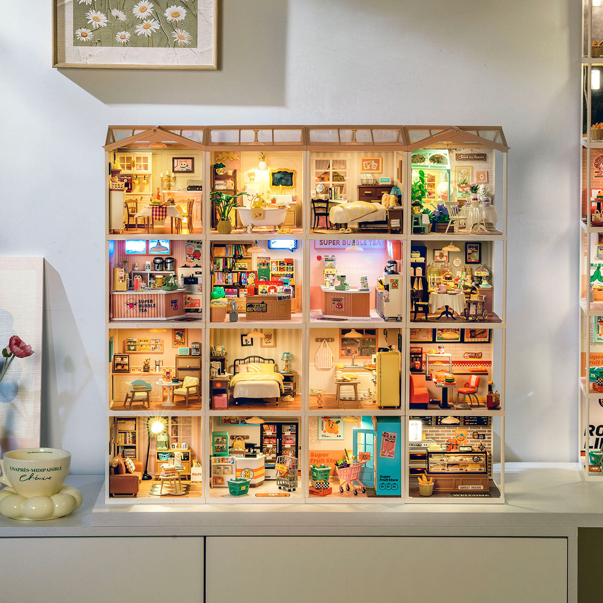 Rolife: Warm Dining Room - Super Creator Plastic DIY Miniature Puzzle