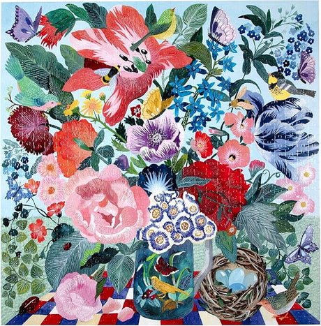 eeBoo: Spring Bouquet Square Puzzle - 1000pc