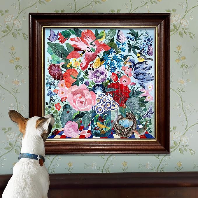 eeBoo: Spring Bouquet Square Puzzle - 1000pc