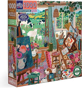 eeBoo: Artists Cottage Square Puzzle - 1000pc