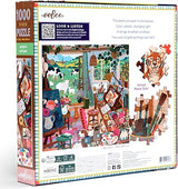 eeBoo: Artists Cottage Square Puzzle - 1000pc