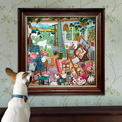 eeBoo: Artists Cottage Square Puzzle - 1000pc