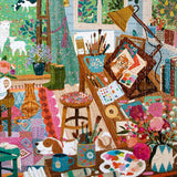 eeBoo: Artists Cottage Square Puzzle - 1000pc