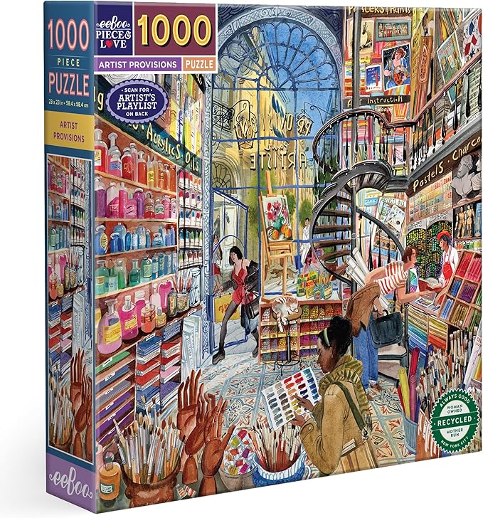 eeBoo: Artist Provisions Square Puzzle - 1000pc