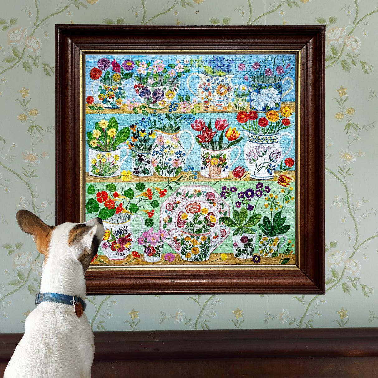 eeBoo: Floral Cupboard Square Puzzle - 1000pc