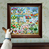 eeBoo: Floral Cupboard Square Puzzle - 1000pc