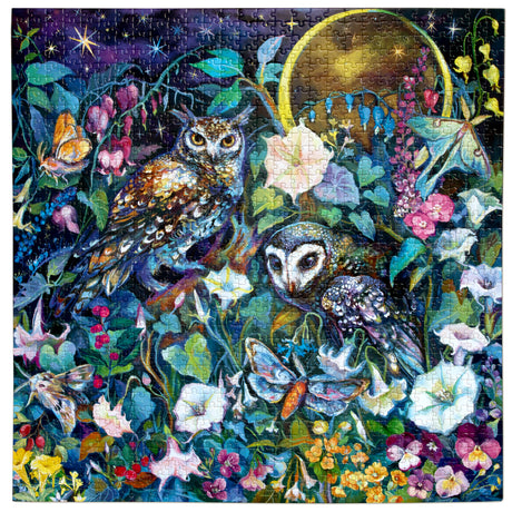 eeBoo: Moon Garden Square Puzzle - 1000pc