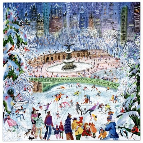 eeBoo: New York City Skaters Square Puzzle - 1000pc