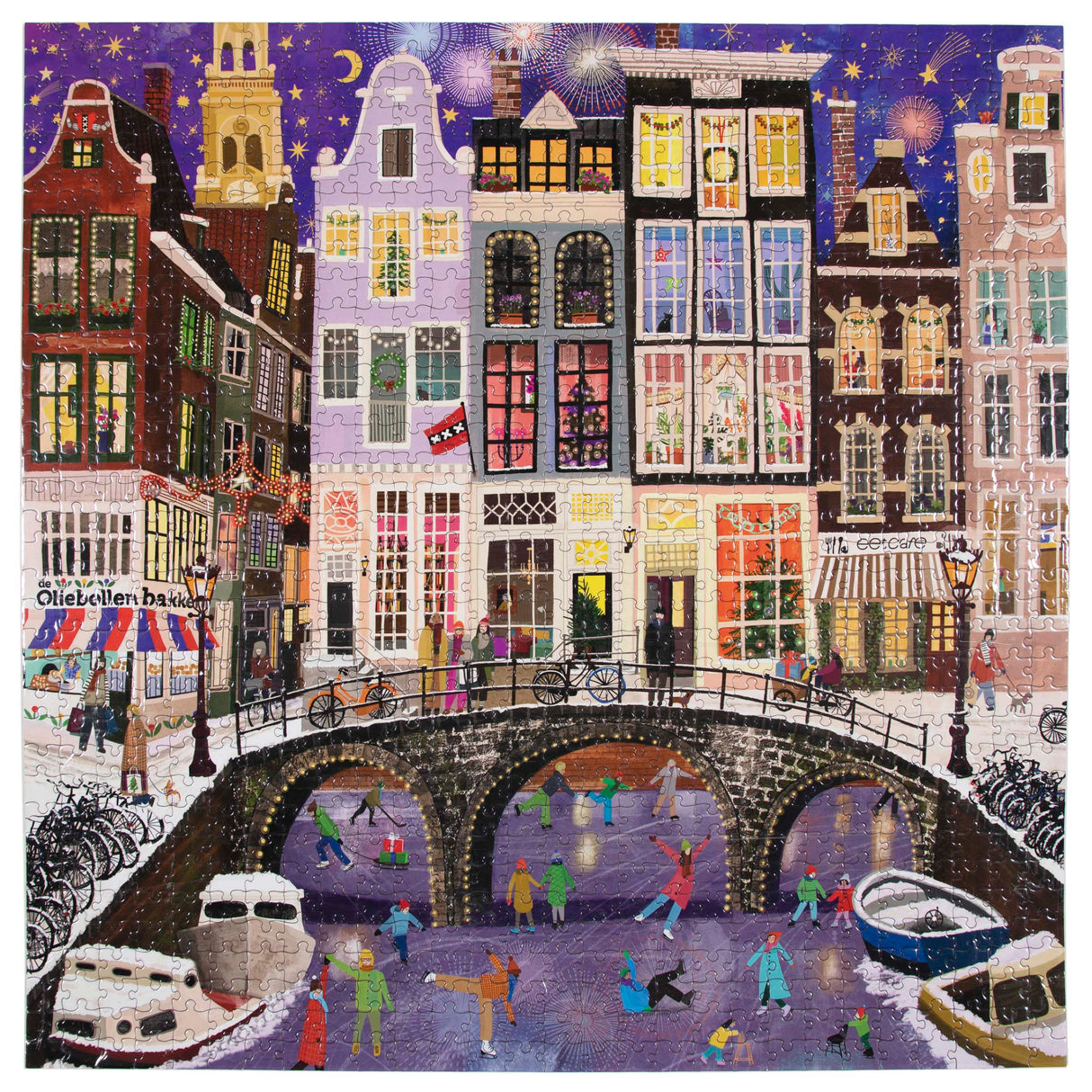 eeBoo: Magical Amsterdam Square Puzzle - 1000pc