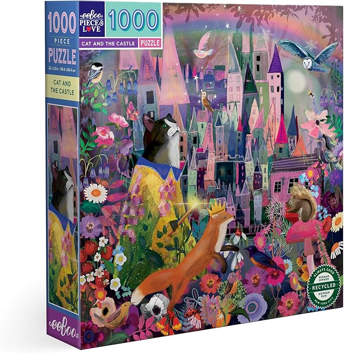eeBoo: Cat and the Castle Square Puzzle - 1000pc
