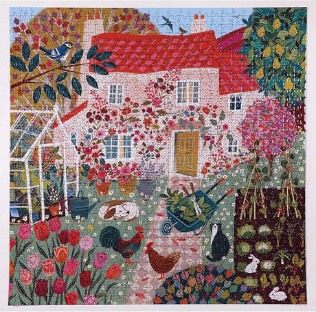 eeBoo: English Cottage Square Puzzle - 1000pc