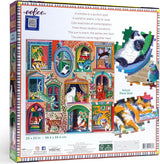 eeBoo: Cats in Window Square Puzzle - 1000pc