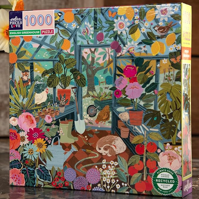 eeBoo: English Greenhouse Square Puzzle - 1000pc