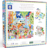eeBoo: Marketplace in France Square Puzzle - 1000pc