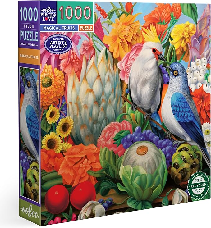 eeBoo: Magical Fruits Square Puzzle - 1000pc