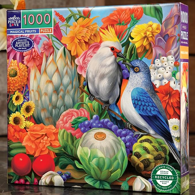 eeBoo: Magical Fruits Square Puzzle - 1000pc