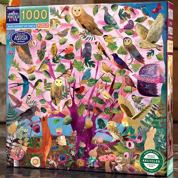 eeBoo: Parliament of Owls Square Puzzle - 1000pc