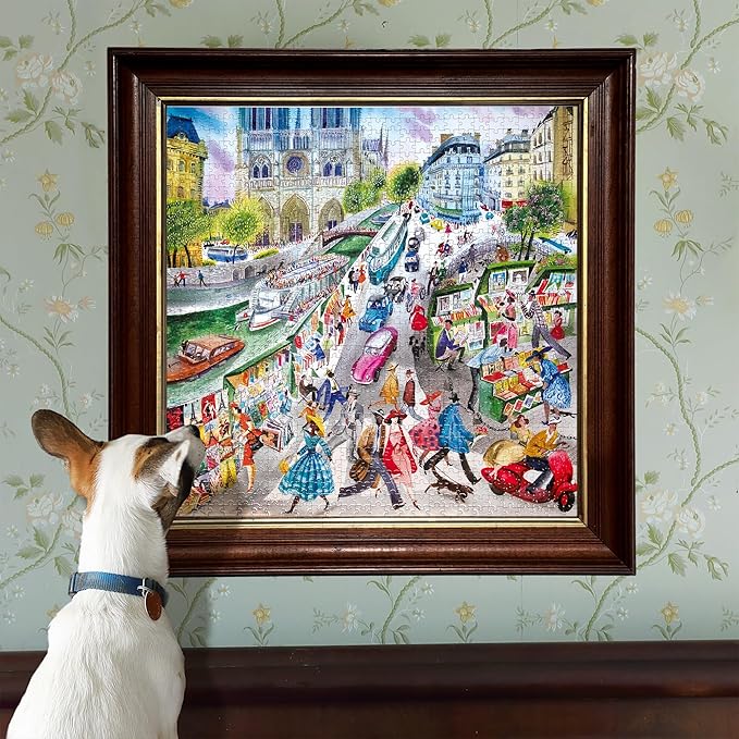eeBoo: Paris Bookseller Square Puzzle - 1000pc