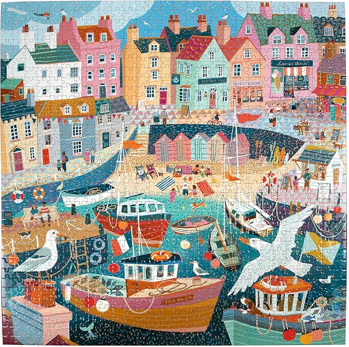 eeBoo: Seaside Harbor Square Puzzle - 1000pc