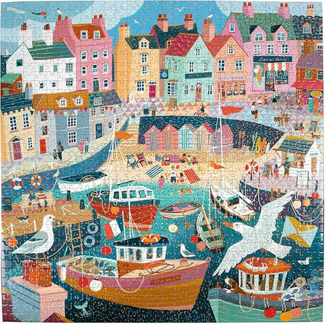 eeBoo: Seaside Harbor Square Puzzle - 1000pc