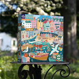 eeBoo: Seaside Harbor Square Puzzle - 1000pc