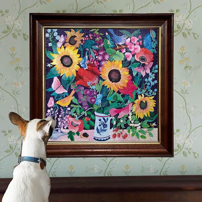 eeBoo: Summer Bouquet Square Puzzle - 1000pc