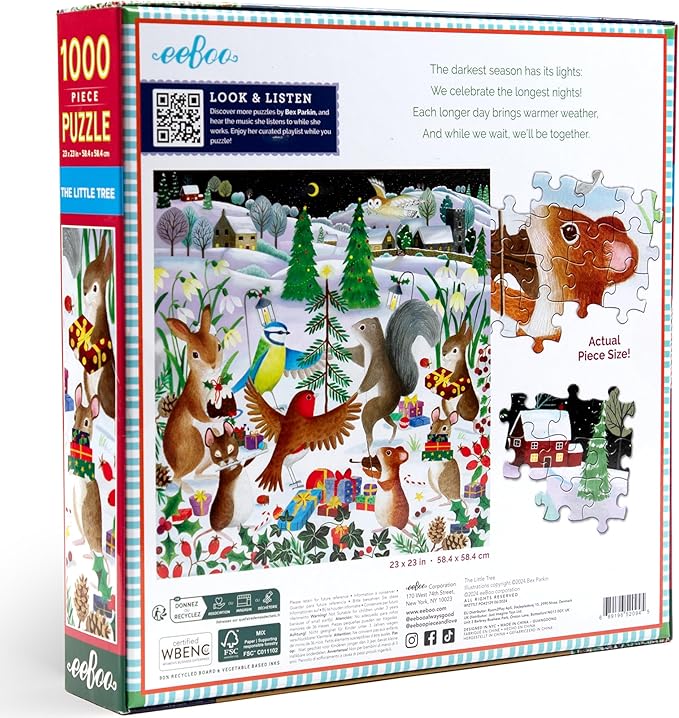 eeBoo: The Little Tree Square Puzzle - 1000pc
