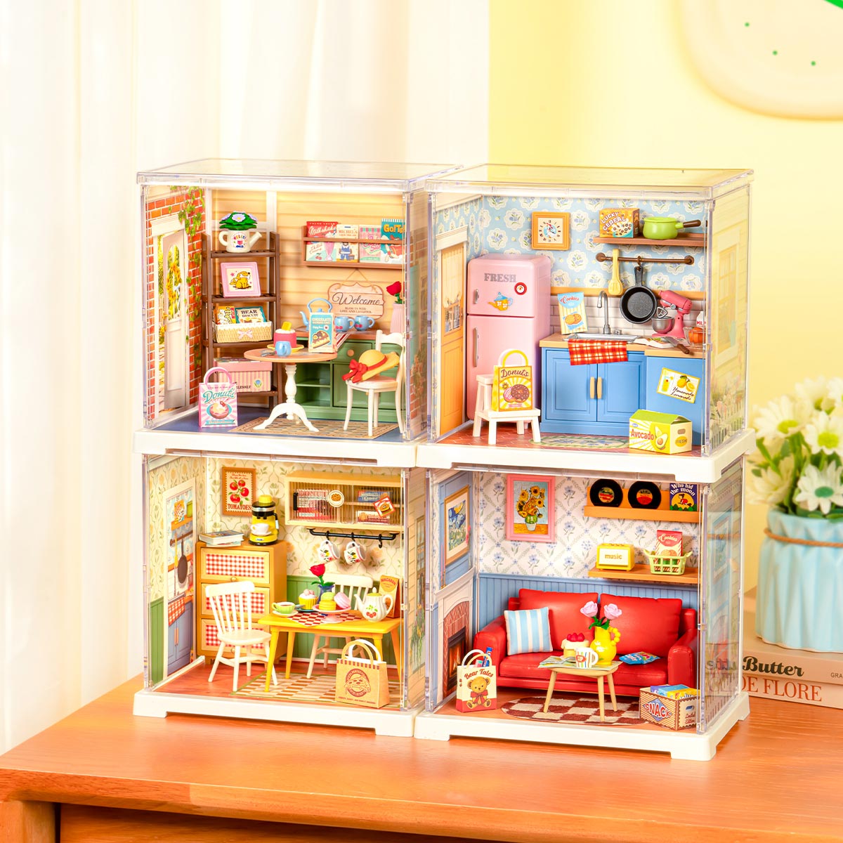 Rolife: Floral Dining Room - Super Creator Plastic DIY Miniature Puzzle
