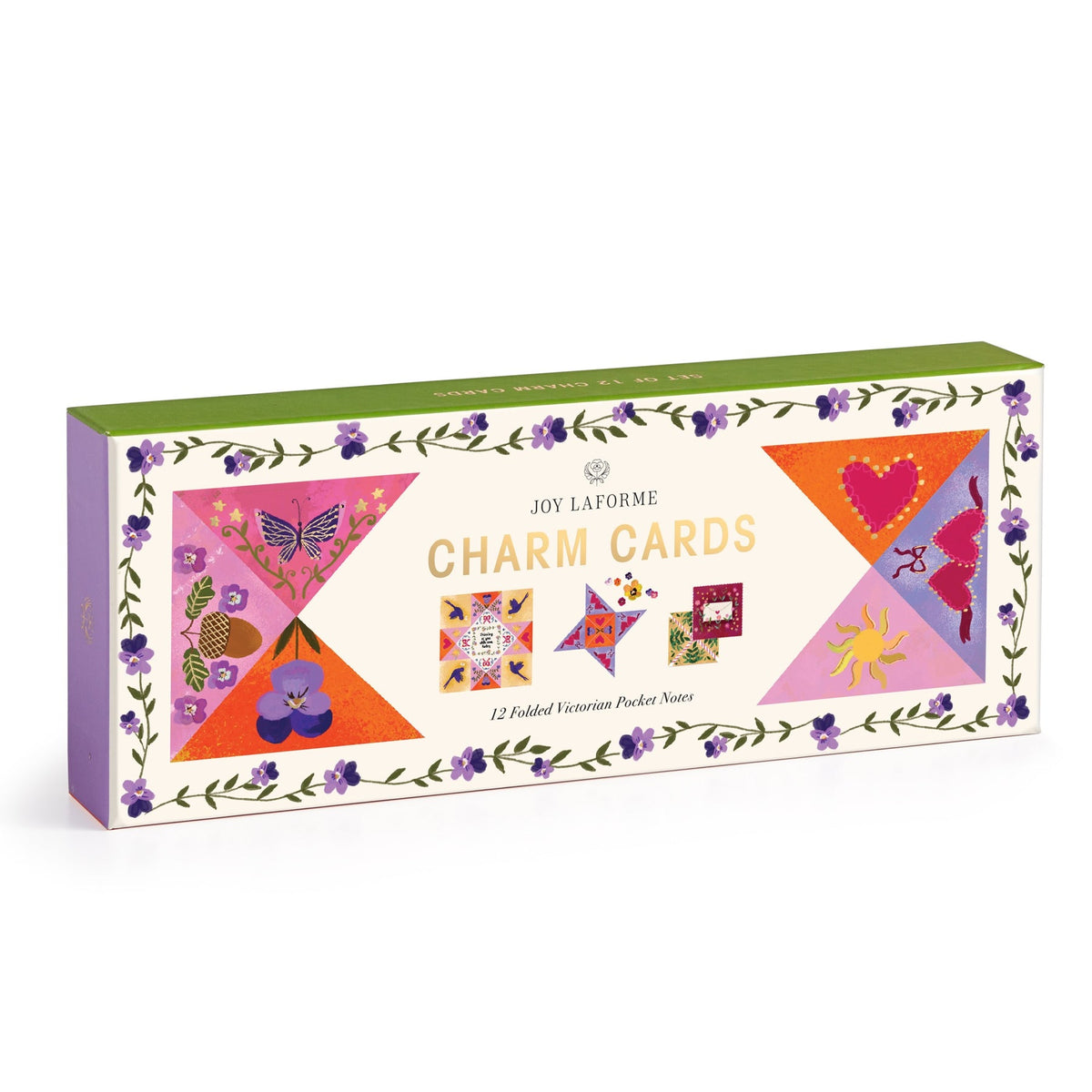 Galison Joy Laforme Charm Cards, 12 cards, 90 Pieces of Confetti