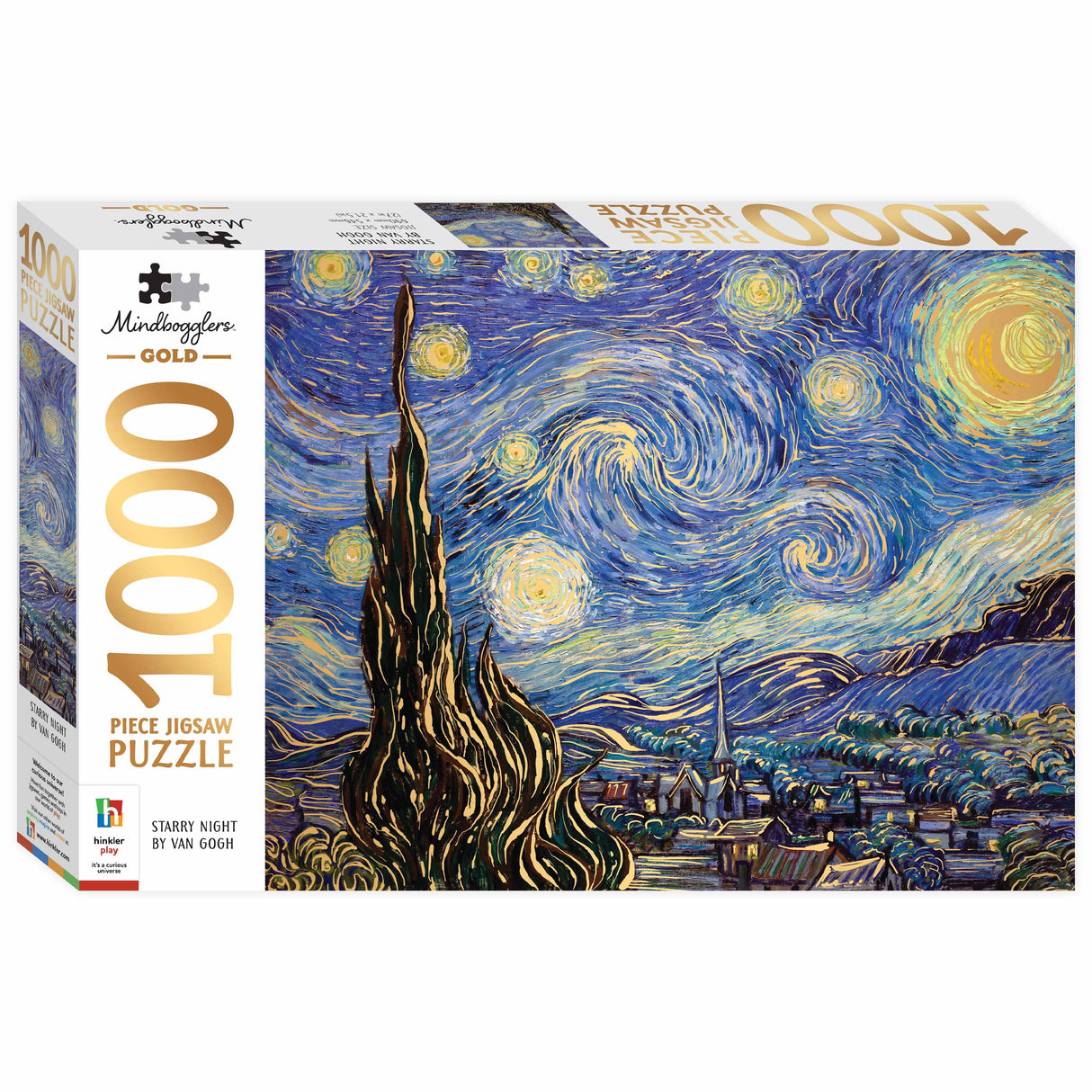 Mindbogglers Gold 1000pc Jigsaw Puzzle - Starry Night by Van Gogh