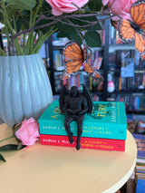 Winged Fae Reading Figurine - Black