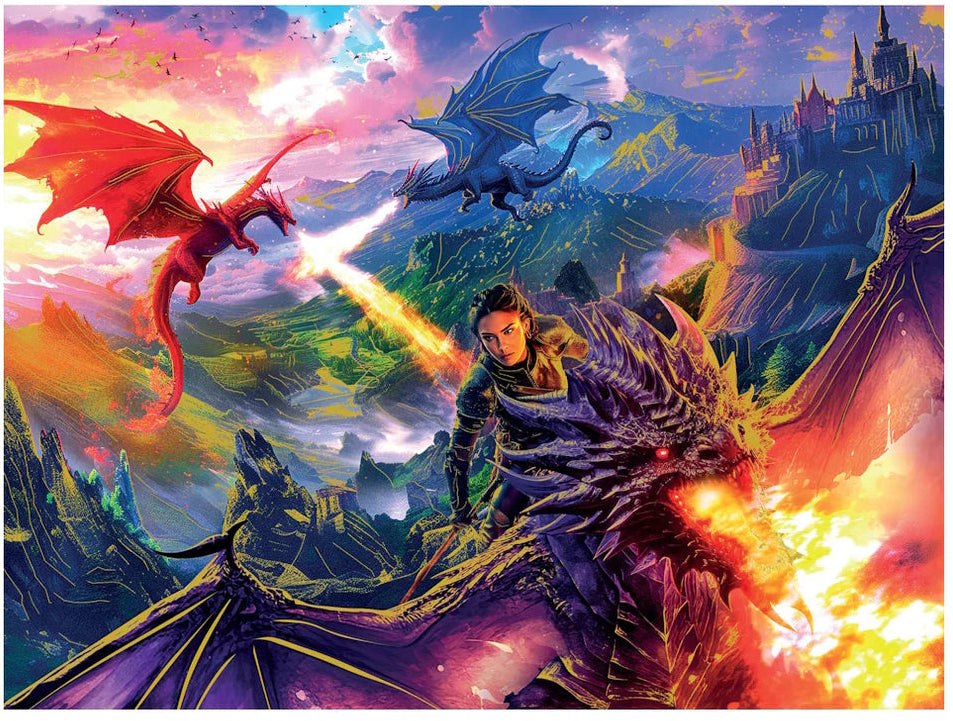 Mindbogglers Gold 500pc Jigsaw Puzzle - Dragon Riders