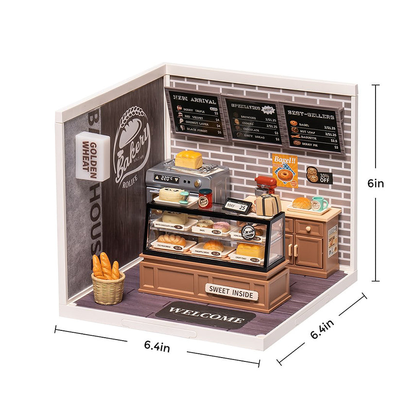Rolife Golden Wheat Bakery DIY Plastic Miniature Puzzle - (DW005B)