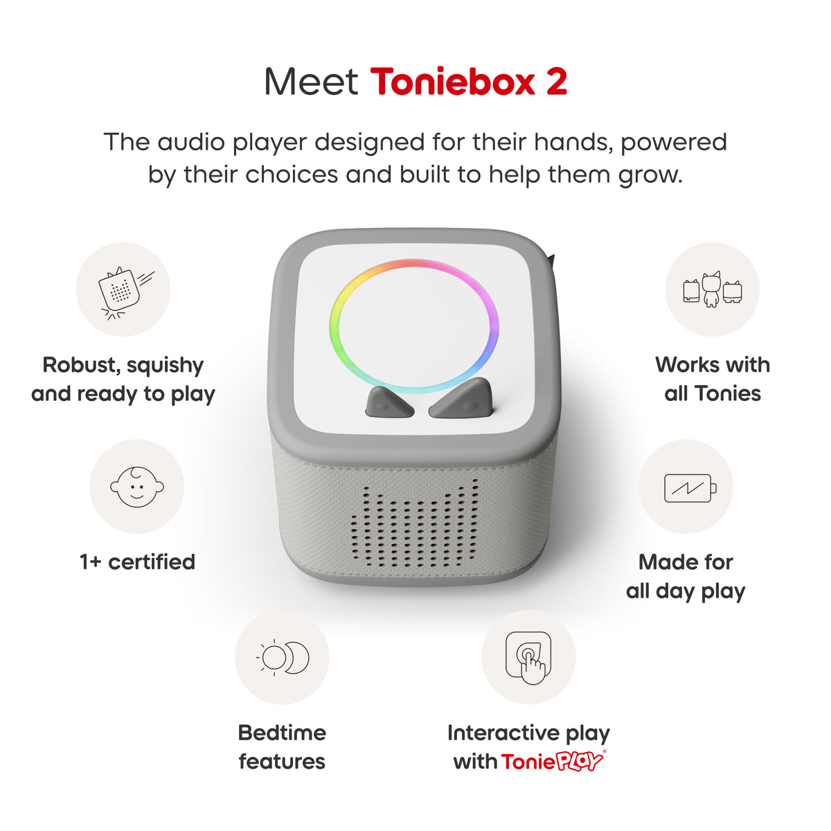 tonies: Toniebox 2 Moon Grey Play Set - Paw Patrol Chase